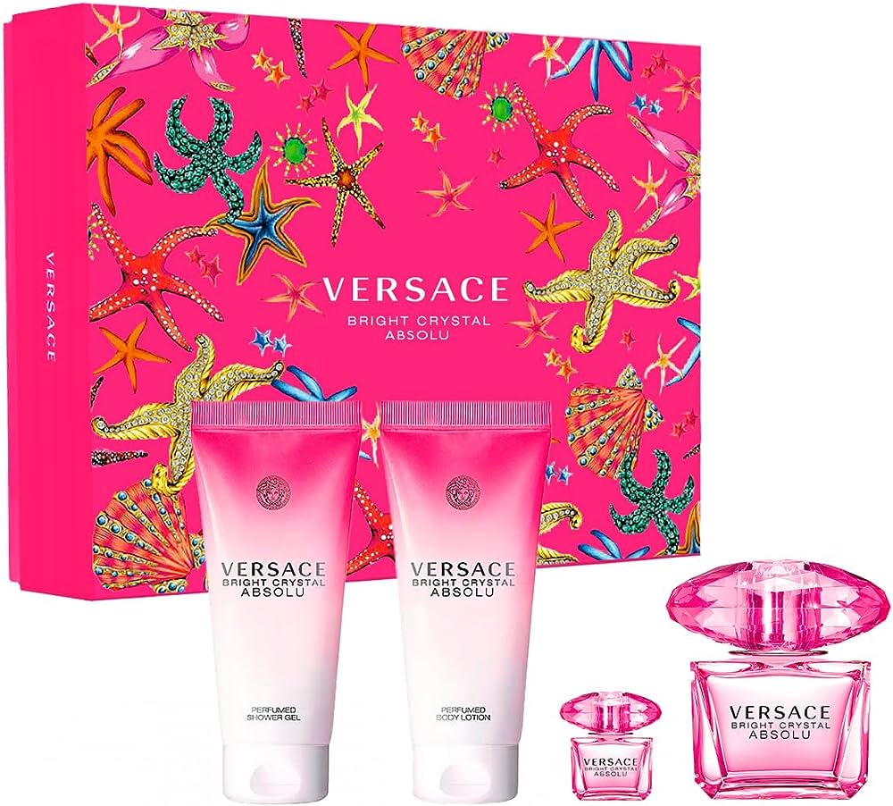 Versace Bright Crystal Absolu EDP for Women Gift Set (4PC) - Perfume Planet 