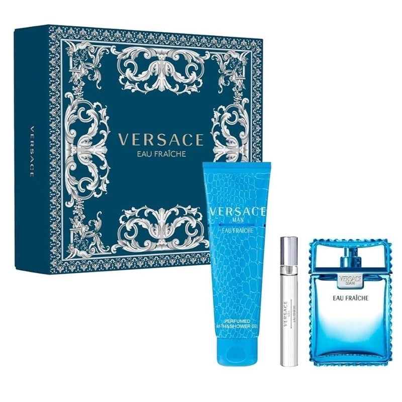 Versace Man Eau Fraiche Eau de Toilette Gift Set (3PC) - Perfume Planet 