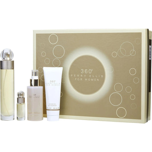 Perry Ellis 360 EDT Gift Set for Women (4PC) - Perfume Planet 