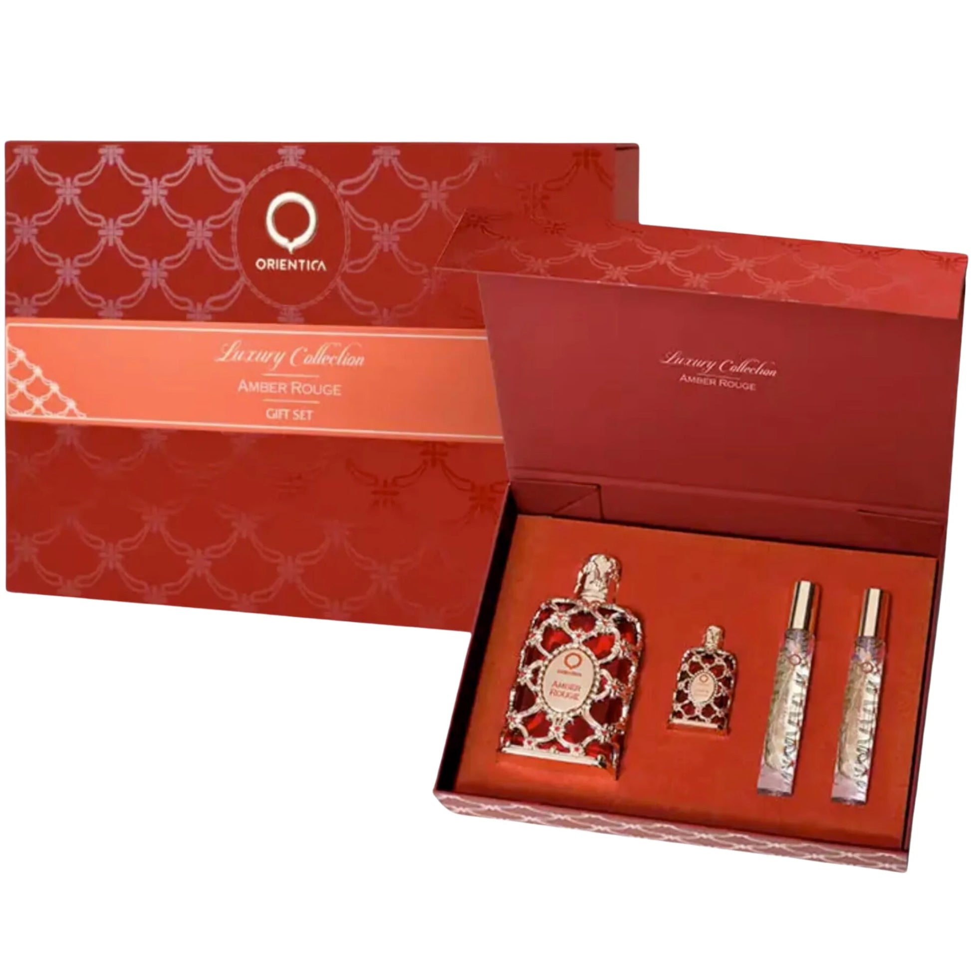 Orientica Amber Rouge EDP Gift Set 4 (PCS) (Unisex) - Perfume Planet 