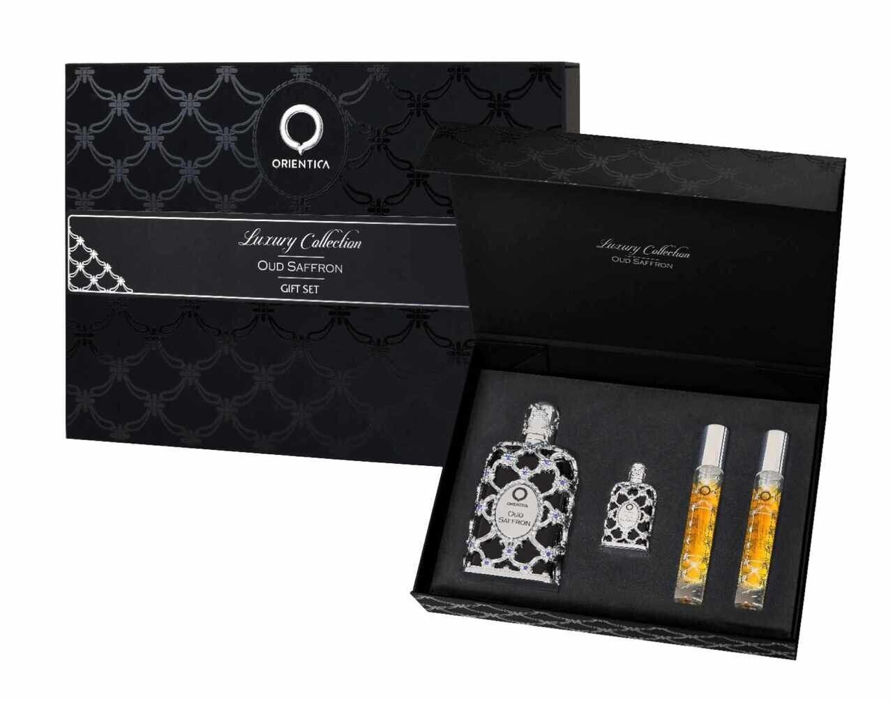 Orientica Oud Saffron EDP Gift Set 4 (PCS) (Unisex) - Perfume Planet 