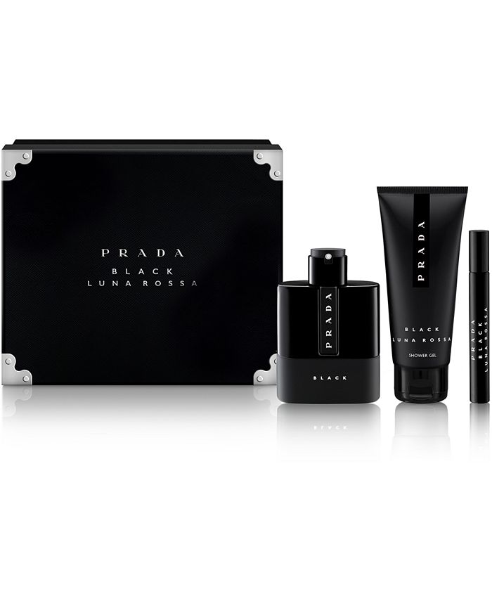 Prada Luna Rossa Black EDP Gift Set for Men (3PC) - Perfume Planet 