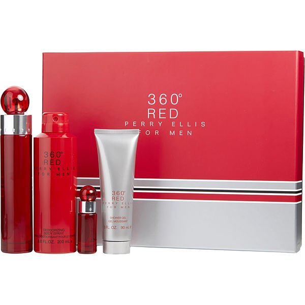 Perry Ellis 360 Red for Men EDT Gift Set (4PC) - Perfume Planet 