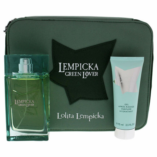 Lolita Lempicka Green Lover EDT Gift Set for Men (3PC) - Perfume Planet 