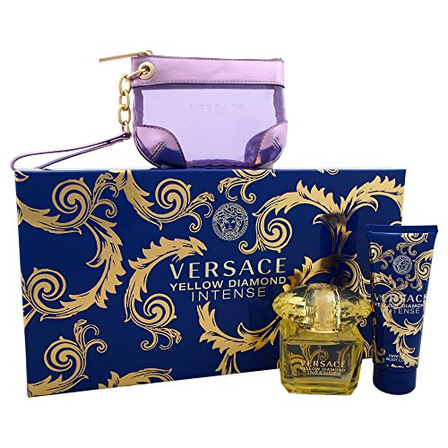 Versace Yellow Diamond Intense EDP Gift Set for Women (3PC) - Perfume Planet 