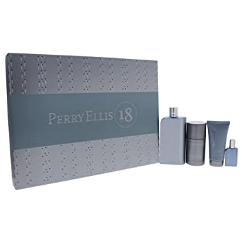 Perry Ellis 18 for Men EDT Gift Set (4PC) - Perfume Planet 