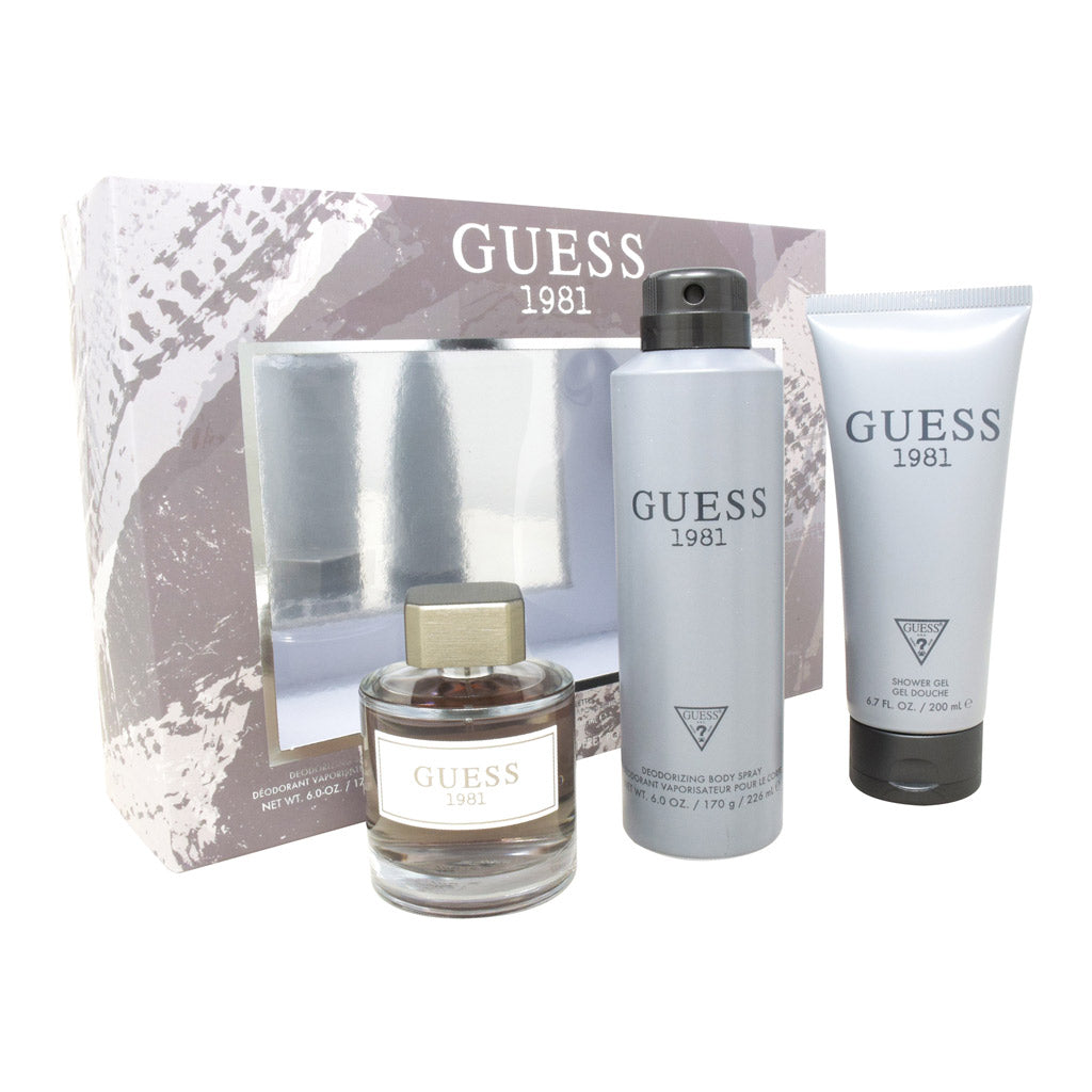 Guess 1981 EDT for Men Gift Set (3PC) - Perfume Planet 
