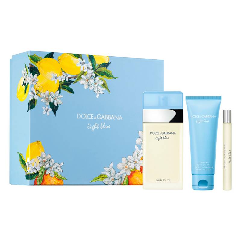 D&G Light Blue EDT Gift Set for Women (3PC) - Perfume Planet 