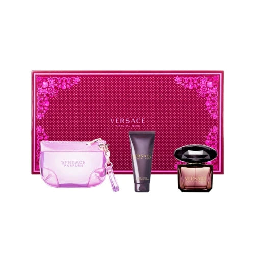 Versace Crystal Noir EDP Gift Set for Women (3PC) - Perfume Planet 