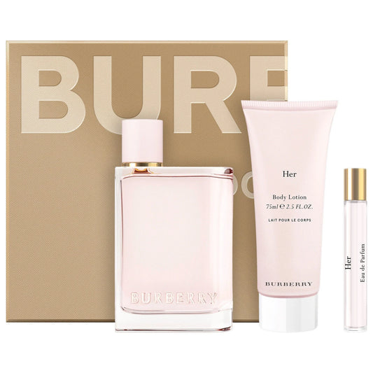 Burberry Her Eau De Parfum Gift Set (3PC) - Perfume Planet 