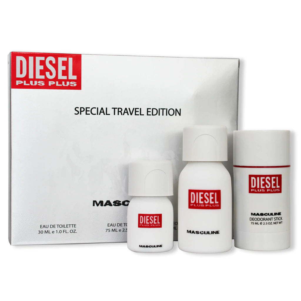 Diesel Plus EDT Gift Set for Men (3PC) - Perfume Planet 