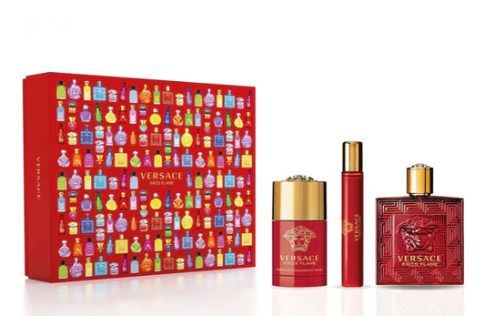 Versace Eros Flame EDP Gift Set for Men (3PC) - Perfume Planet 
