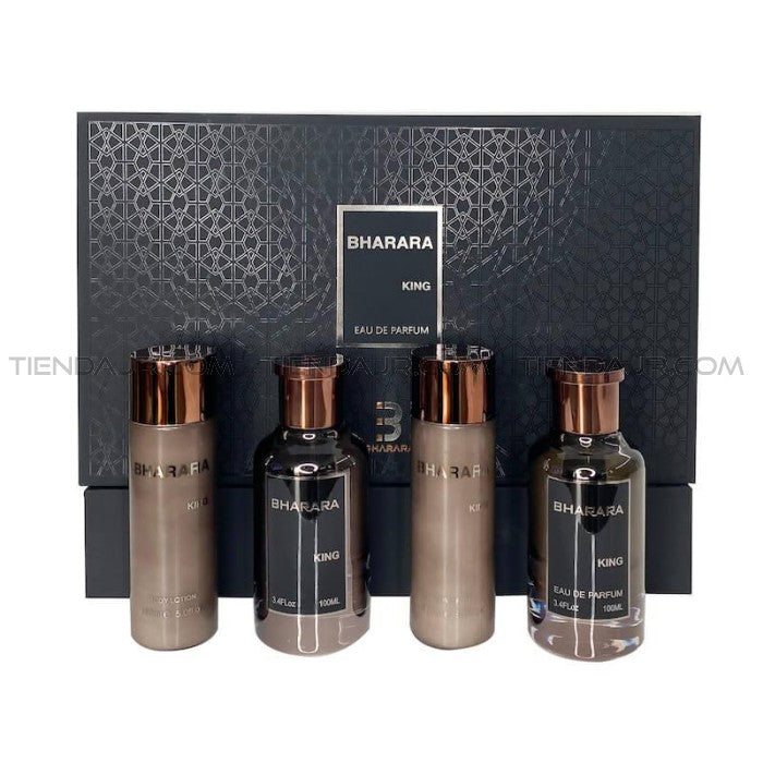 Bharara King EDP Gift Set for Men (4PC) - Perfume Planet 