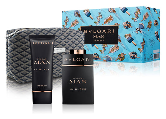 BVLGARI Man in Black EDP Gift Set (3PC) - Perfume Planet 